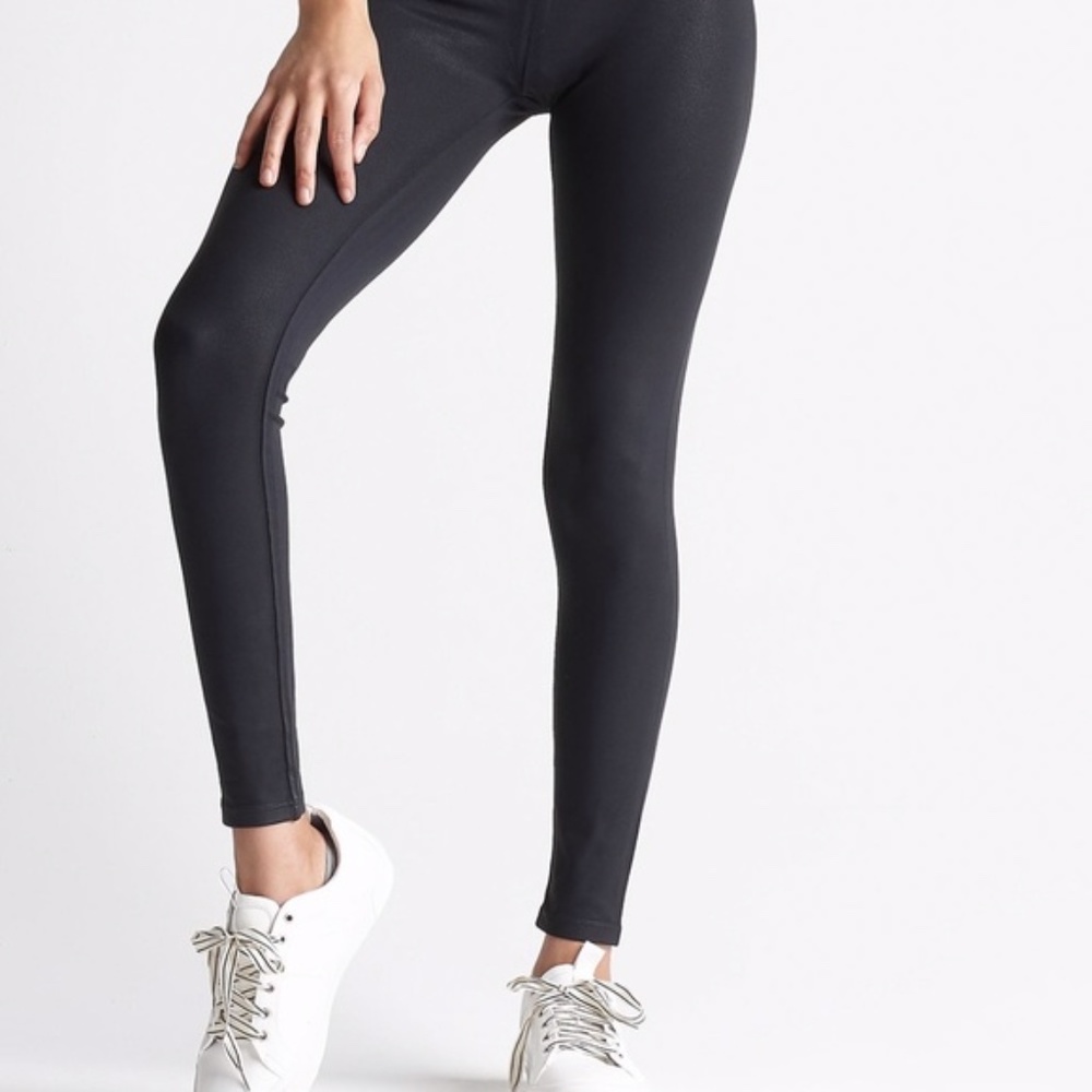 Yummie Tummie Coated Signature Leggings Black - S